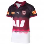 Maillot Queensland Maroons Rugby 2024 Entrainement Blanc Fuchsia