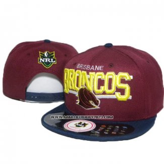 NRL Snapback Casquette Brisbane Broncos Fuchsia Jaune