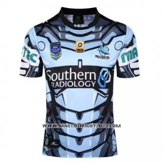 Maillot Cronulla Sutherland Sharks 9s Rugby 2017 Bleu