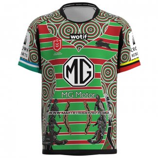 Maillot South Sydney Rabbitohs Rugby 2023 Indigene Vert