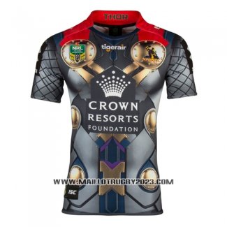 Maillot Melbourne Storm Thor Marvel Rugby 2017 Jaune