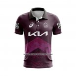 Maillot Polo Brisbane Broncos Rugby 2024 Entrainement Fuchsia