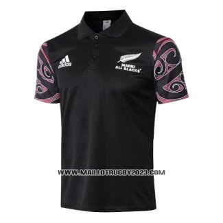 Maillot Polo Nouvelle-zelande All Blacks Maori Rugby 2019 Noir