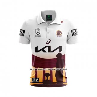 Maillot Polo Brisbane Broncos Rugby 2024 ANZAC