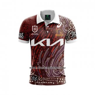 Maillot Polo Brisbane Broncos Rugby 2024 Indigene